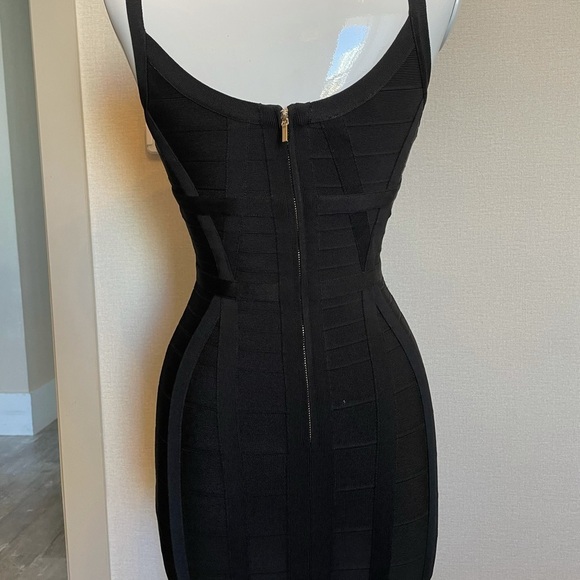 Bebe Crochet Fringe Bandage Dress - Picture 4 of 5